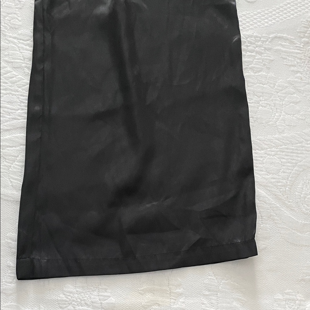 La SENZA Black Satin Wide Leg Pants - Picture 4 of 11